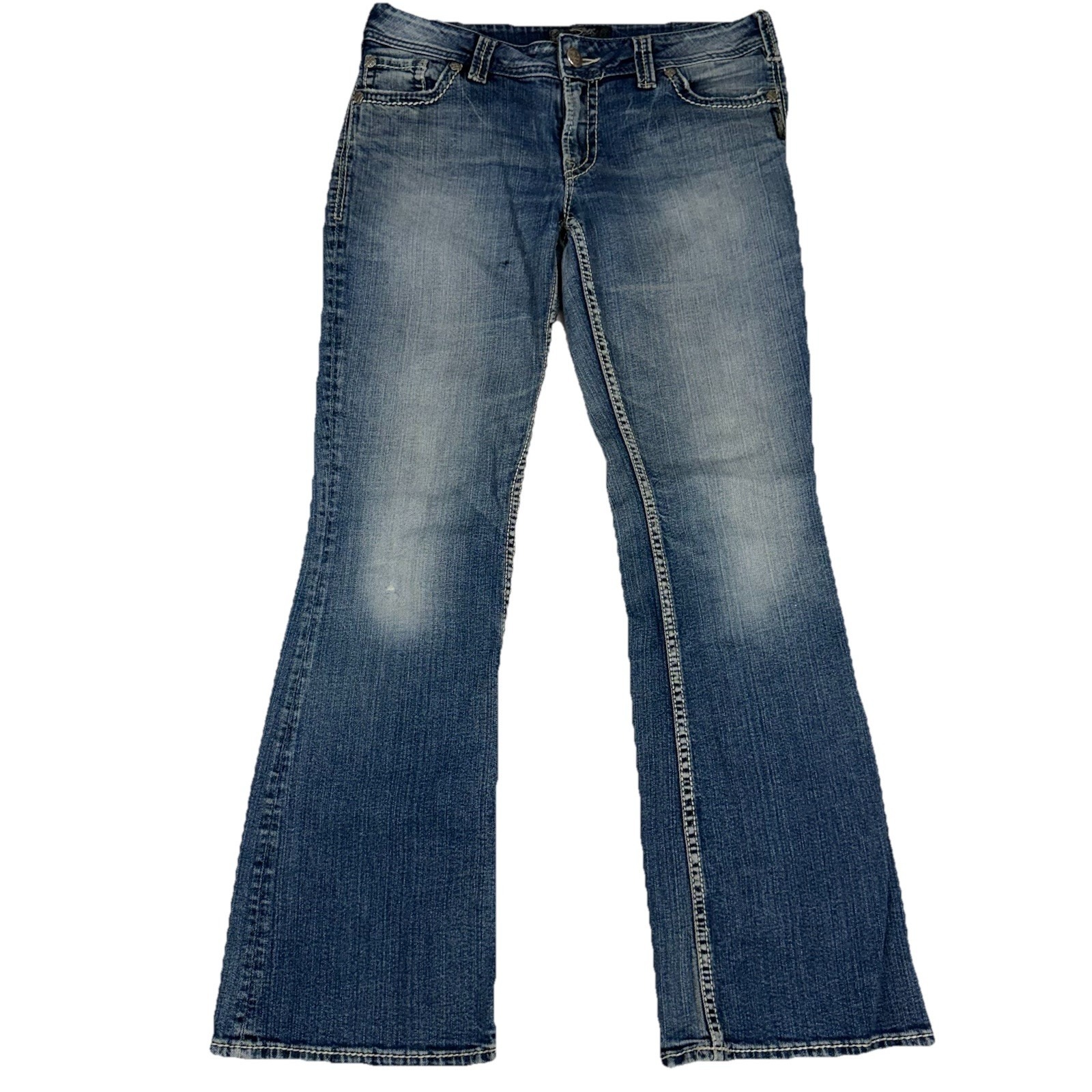 Silver Jeans Suki Surplus Bootcut Flap Pocket Medium Wash Denim 31x32 Women